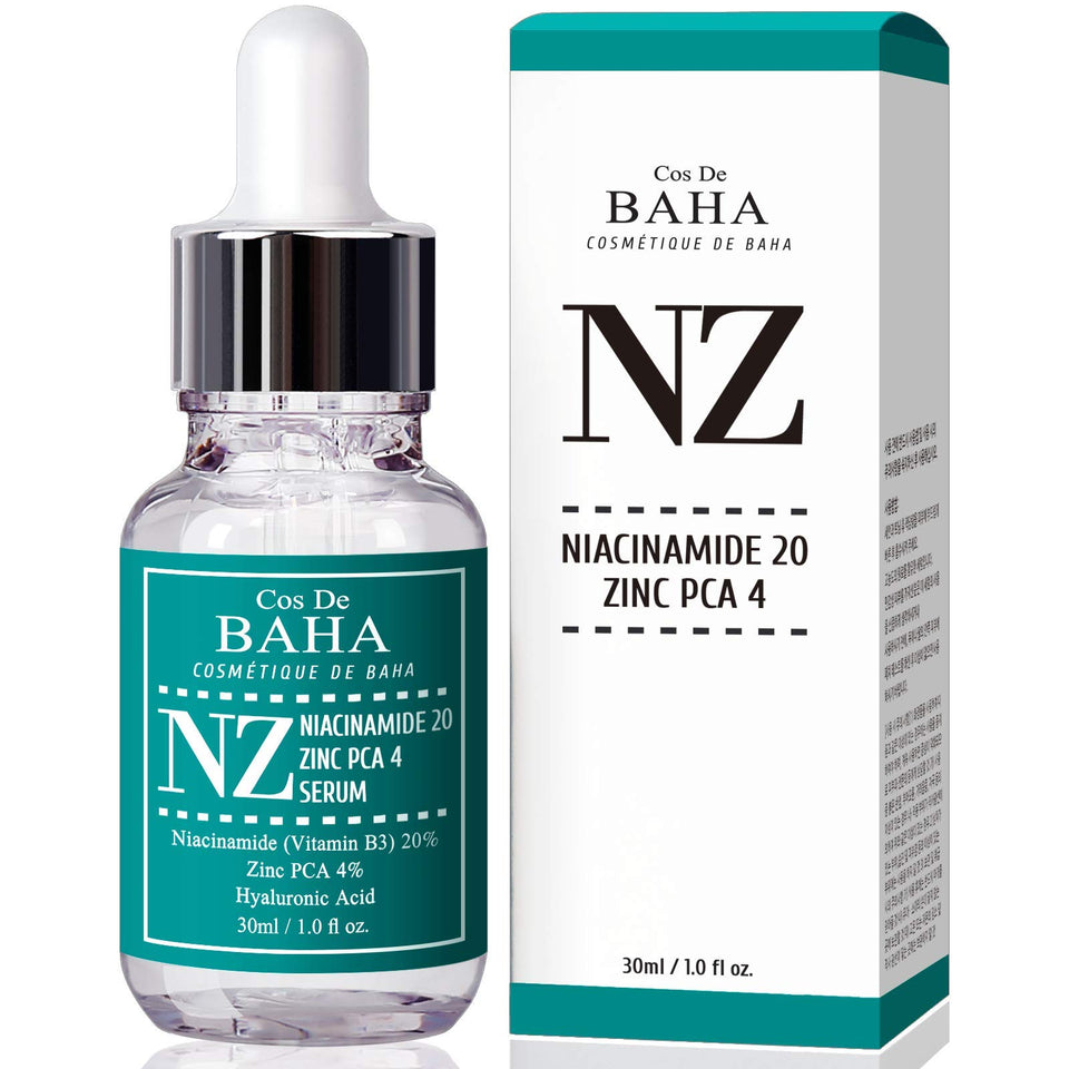 Cos De BAHA front bottle view showing sleek packaging and clear serum benefits