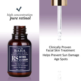 Cos De BAHA serum droplet texture on surface, showing lightweight hydration