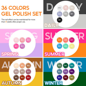 COSCELIA color fan of 36 shades displayed for easy selection and inspiration