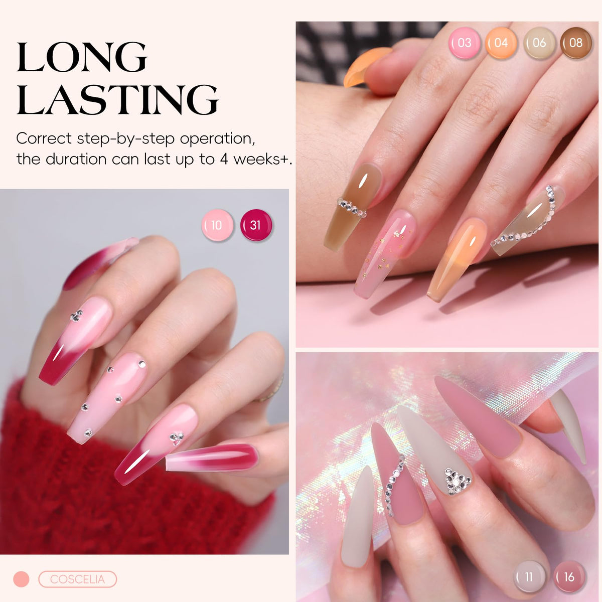 COSCELIA LED lamp curing nails with auto sensor for faster reliable curing benefit