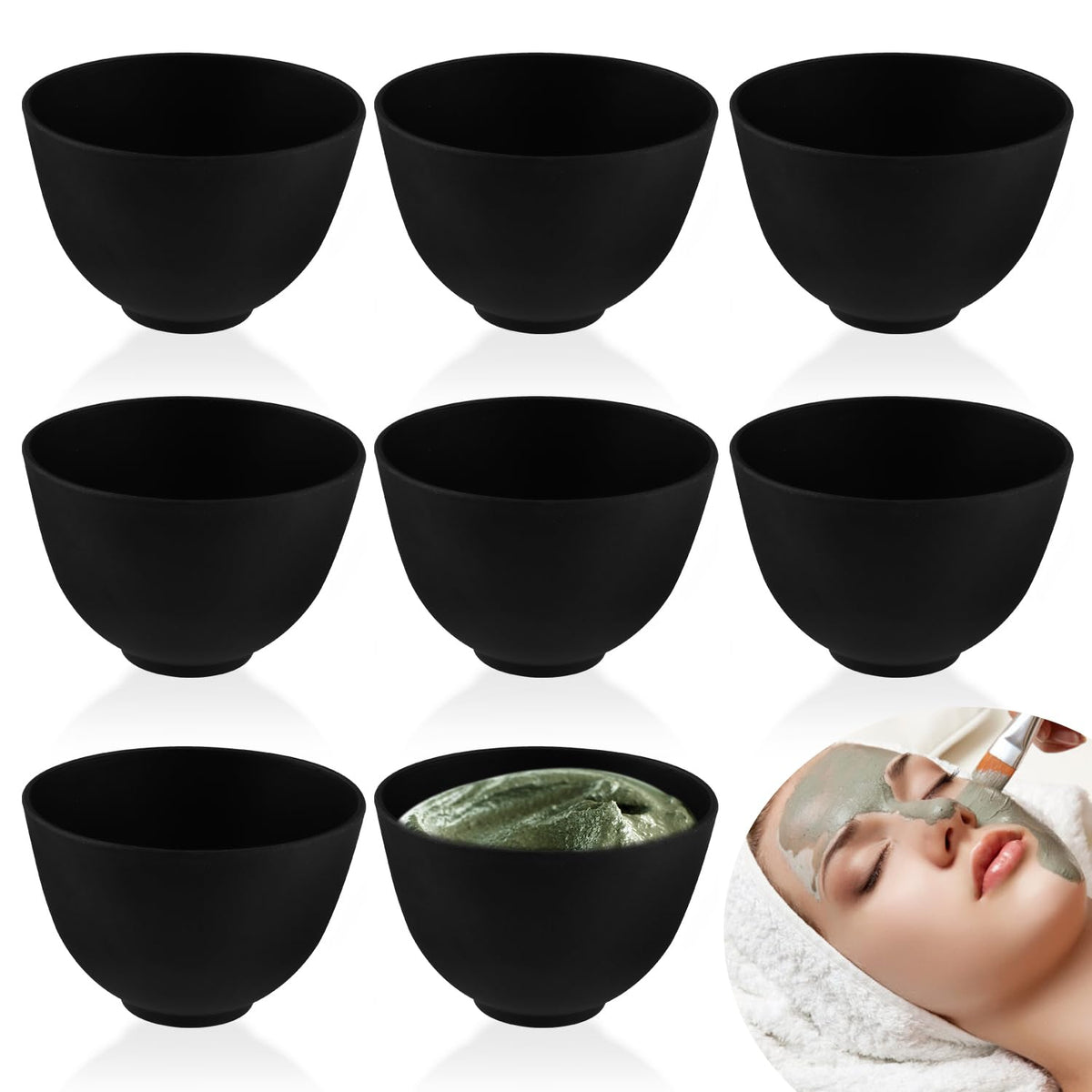 Cositina front view of black mixing bowl showing compact shape and easy use