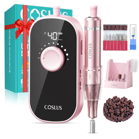 COSLUS E51 front view showing compact pink body and stand, demonstrating professional look