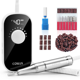 COSLUS front view with storage base showing organized bits and quick access benefit