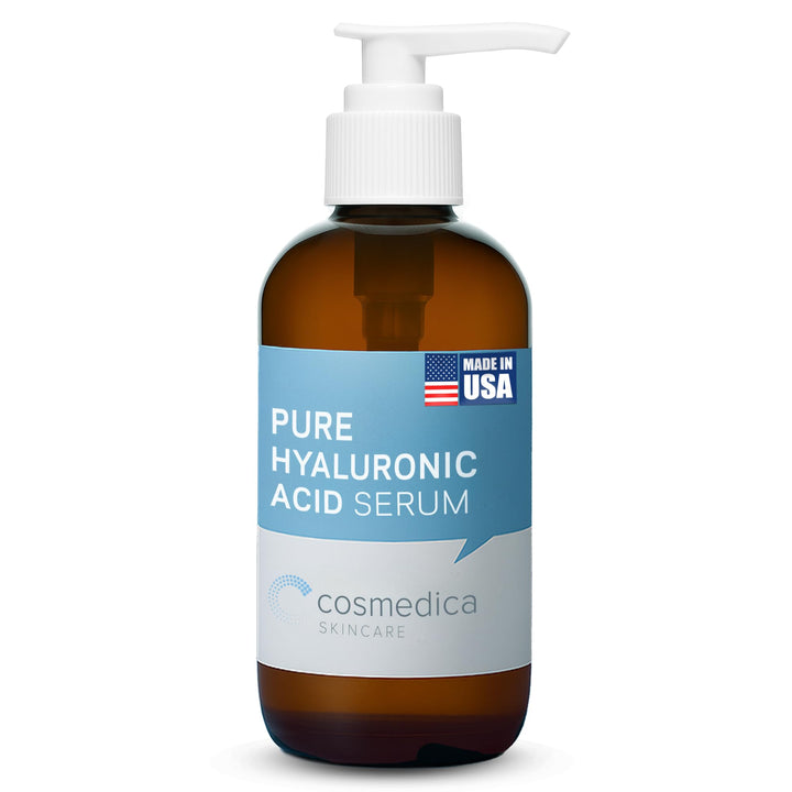 Cosmedica Skincare front bottle view showing hydration-focused packaging and clear benefit