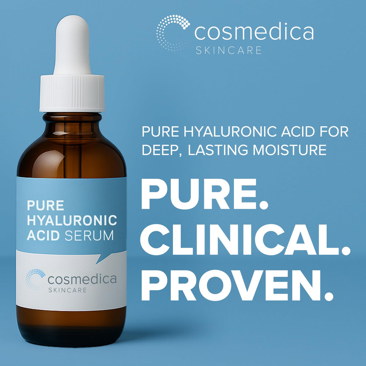 Cosmedica Skincare clear droplet texture close-up highlighting lightweight hydration
