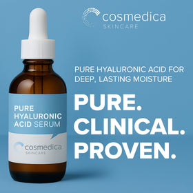 Cosmedica Skincare clear droplet texture close-up highlighting lightweight hydration