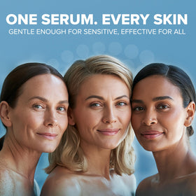 Cosmedica Skincare bottle on vanity spot illustrating daily routine benefit