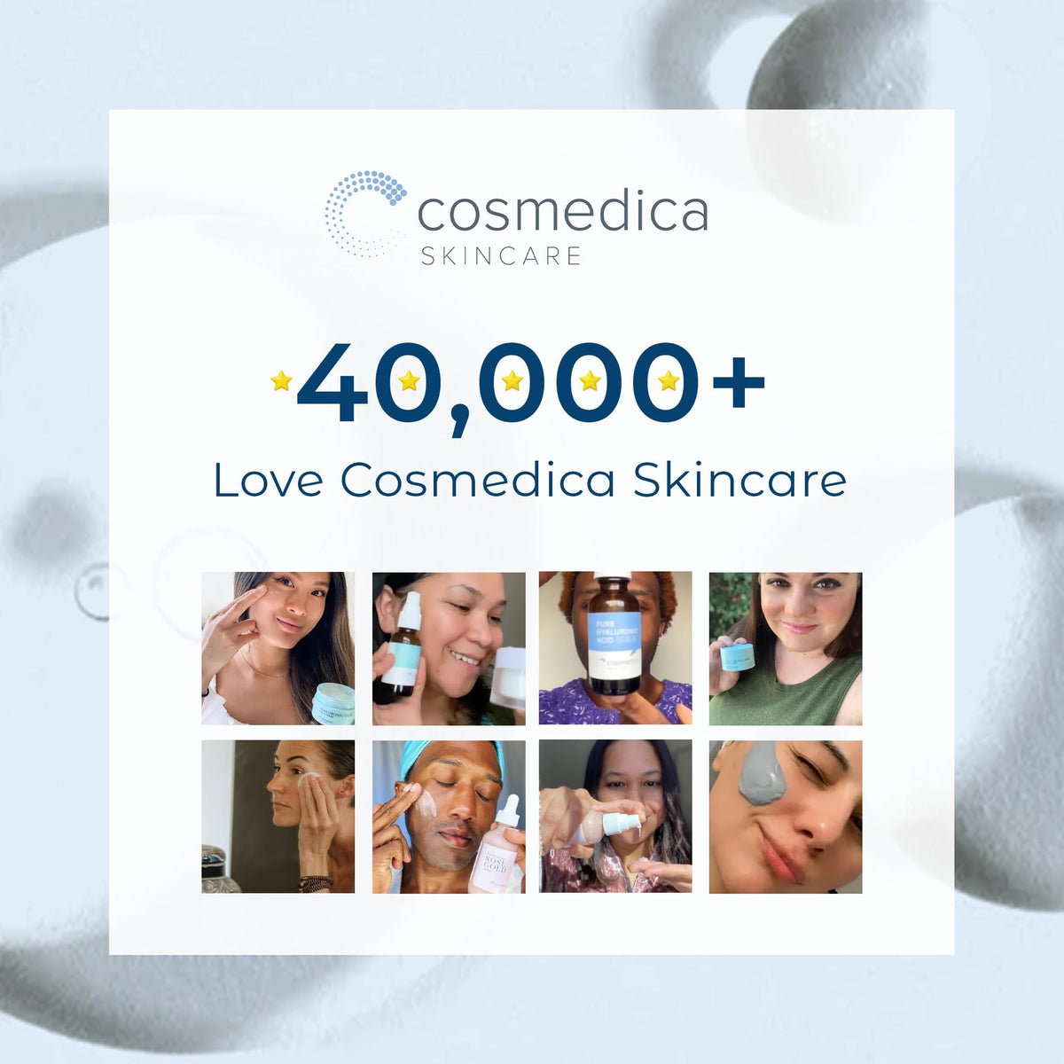 Cosmedica Skincare packaging with Susan G. Komen badge showing charitable support