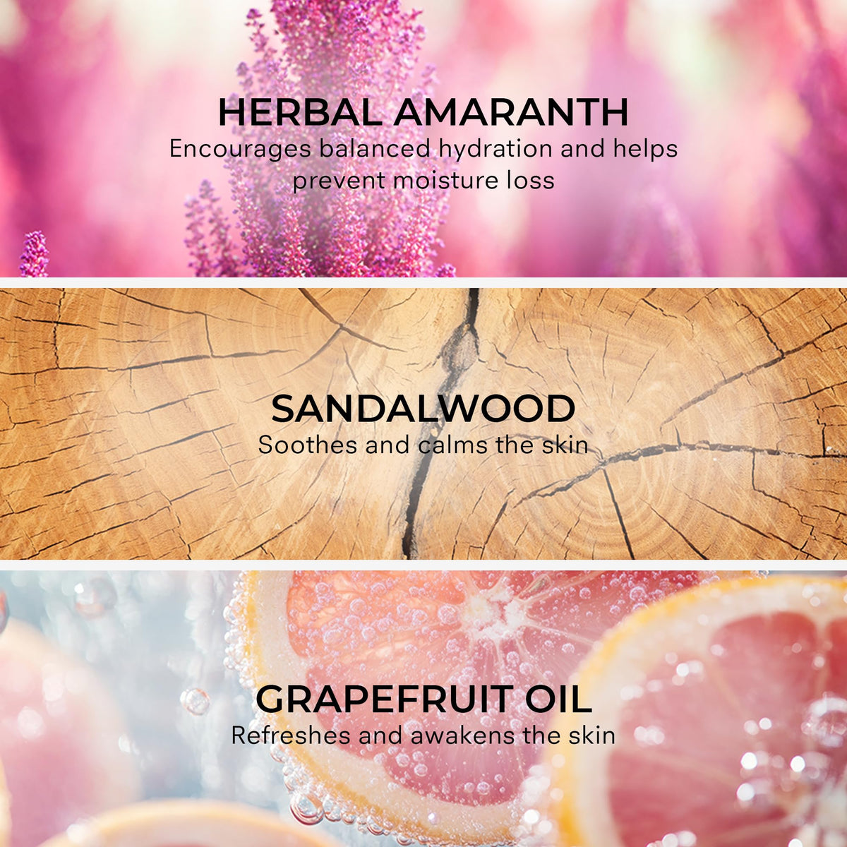 COSMEDIX label close-up highlighting key plant-based ingredients