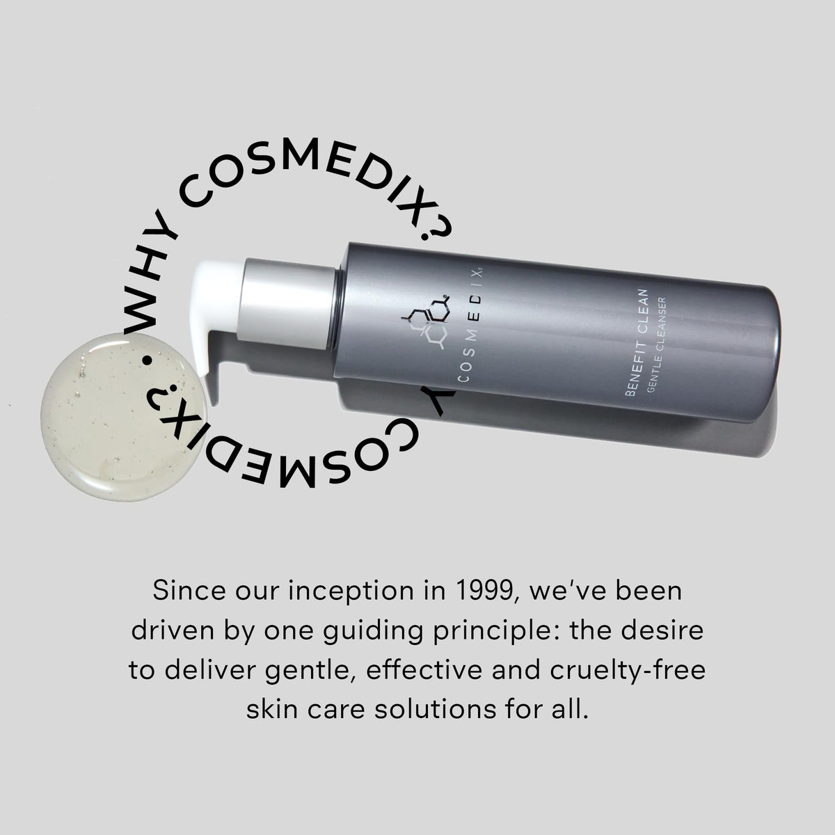 COSMEDIX bottle in travel bag for on-the-go skincare convenience