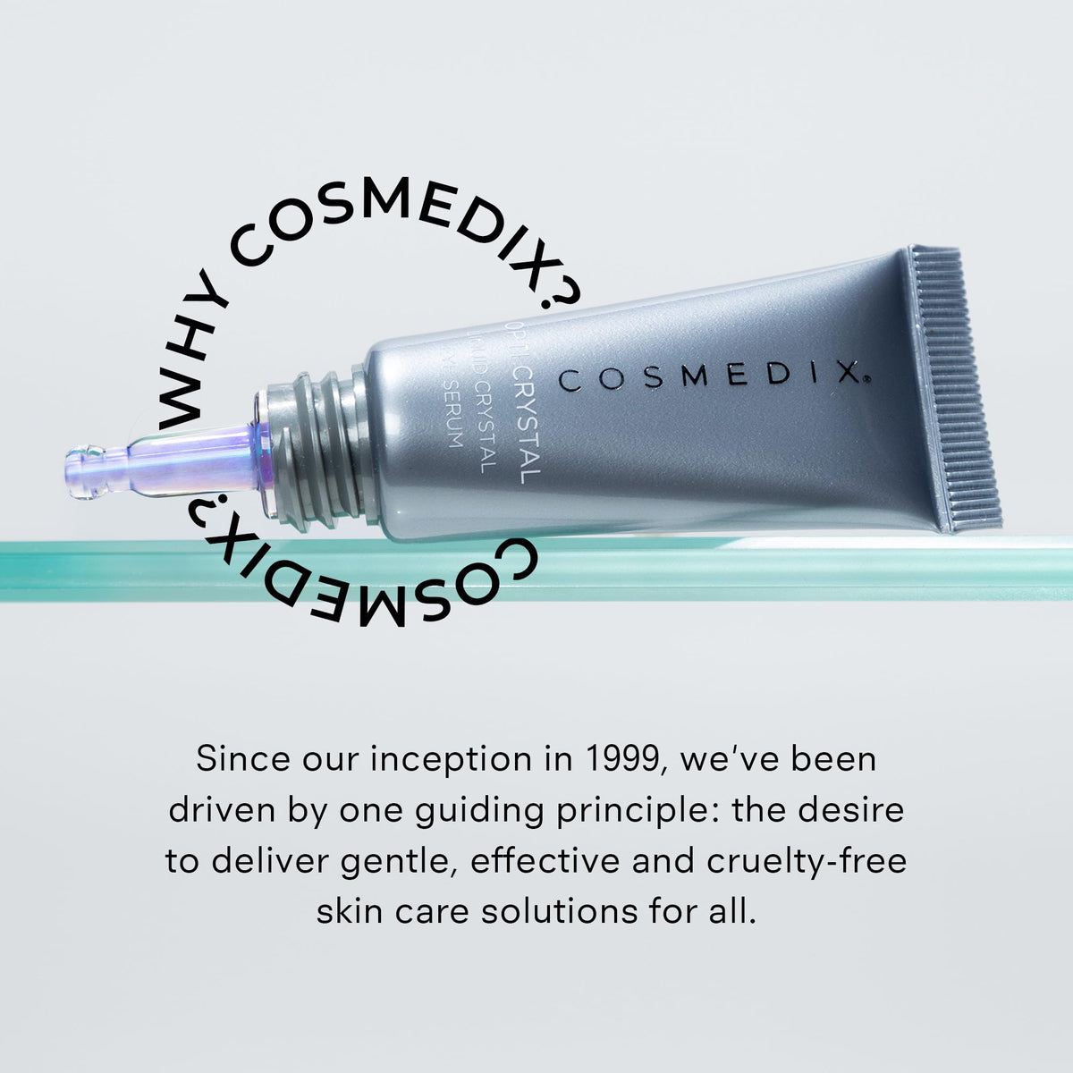 COSMEDIX back label closeup revealing ingredients and clean formulation benefit