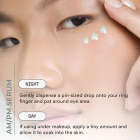 COSMEDIX before and after visualization showing brighter under-eye appearance benefit