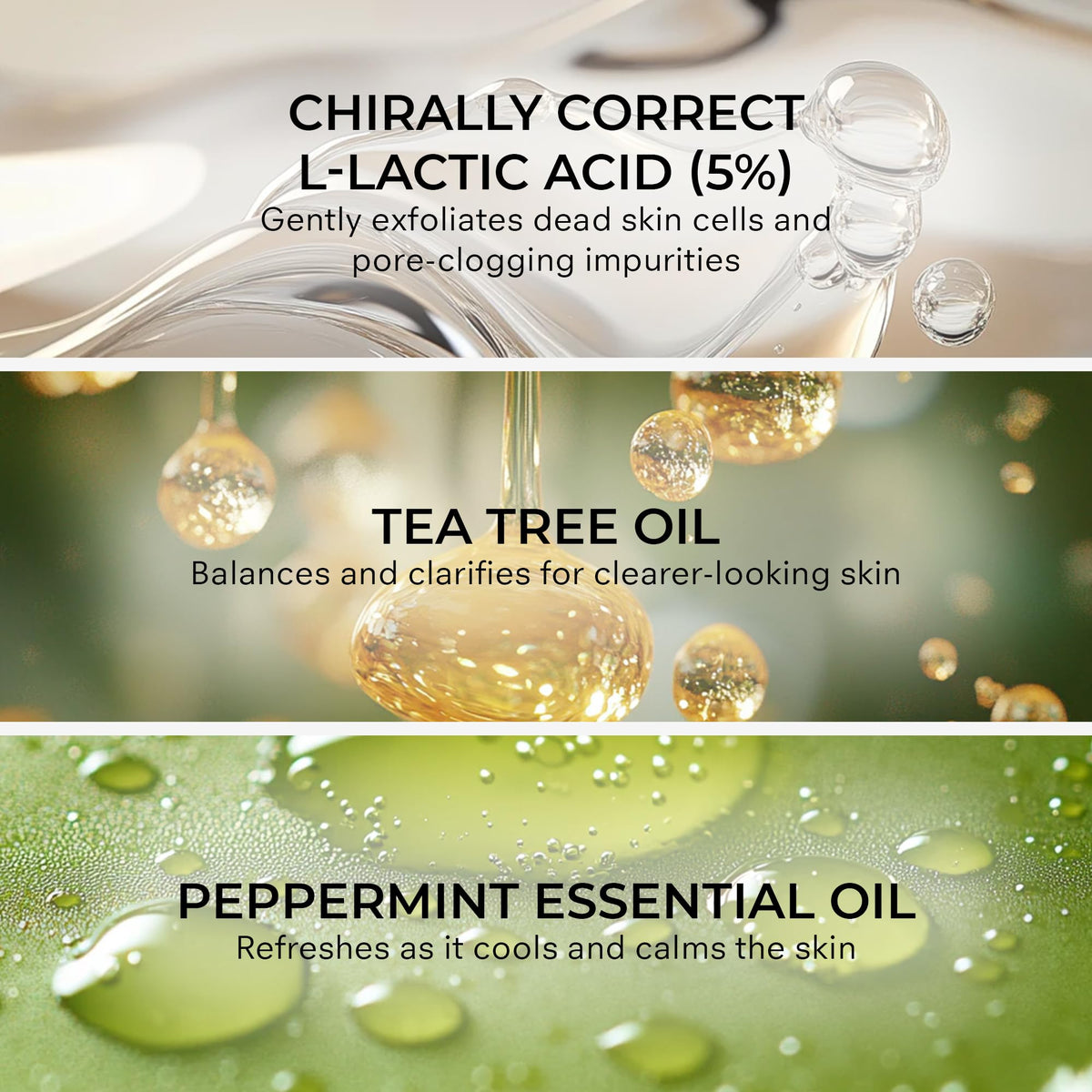 COSMEDIX product label close-up highlighting active ingredients and clarity benefit