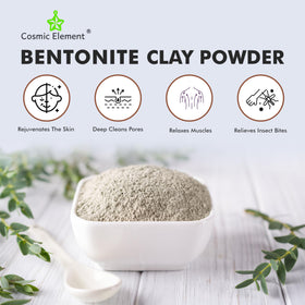 Cosmic Element being applied as a face mask demonstrating gentle cleansing benefit