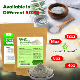 Cosmic Element bath blend setting with clay and botanicals for ritual relaxation