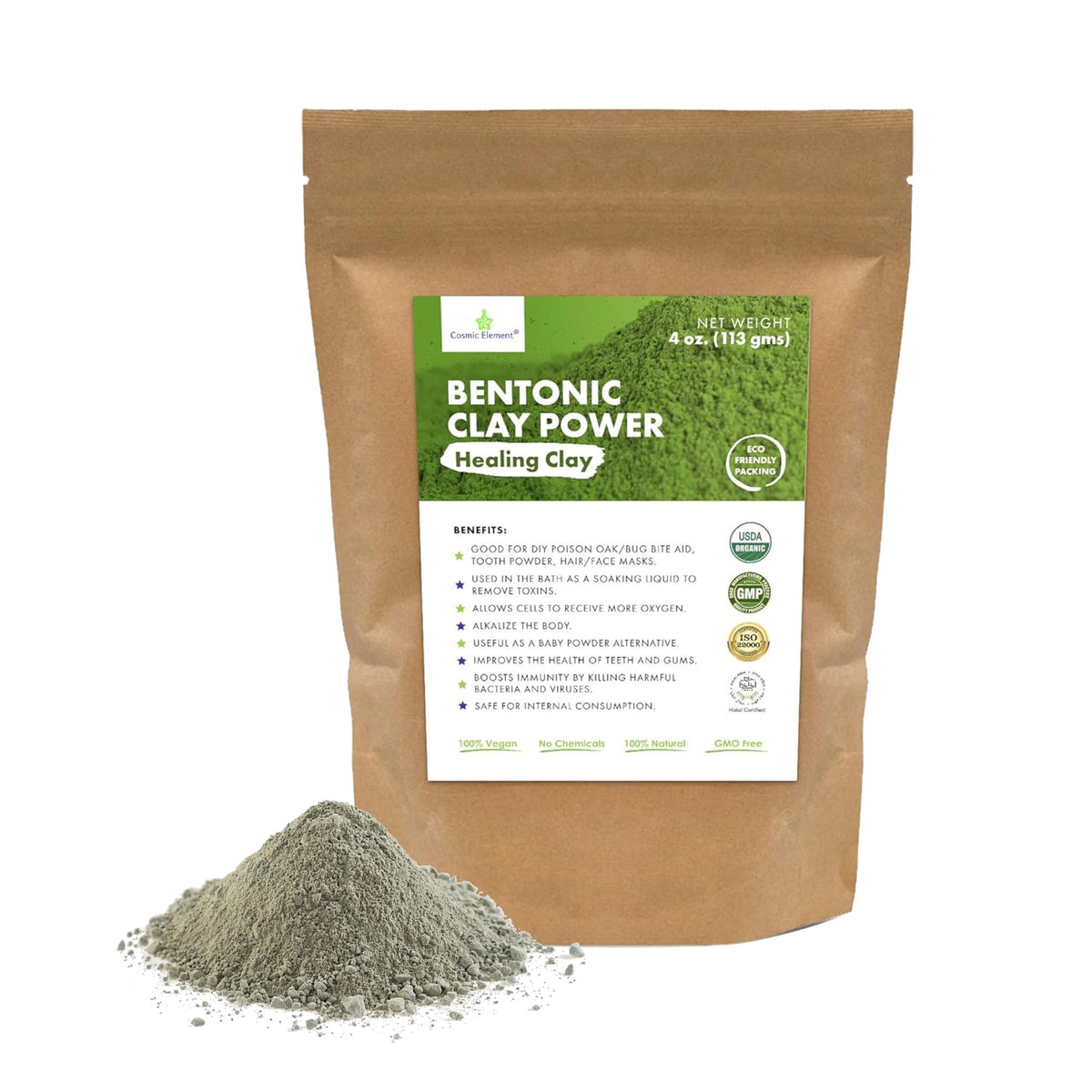 Cosmic Element front packaging showing the 4 oz jar and brand for trusted purity