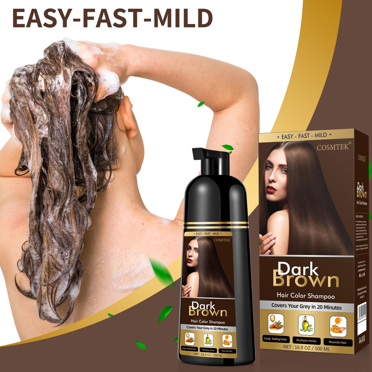 COSMTEK shampoo lather texture on hand demonstrating smooth foaming and conditioning