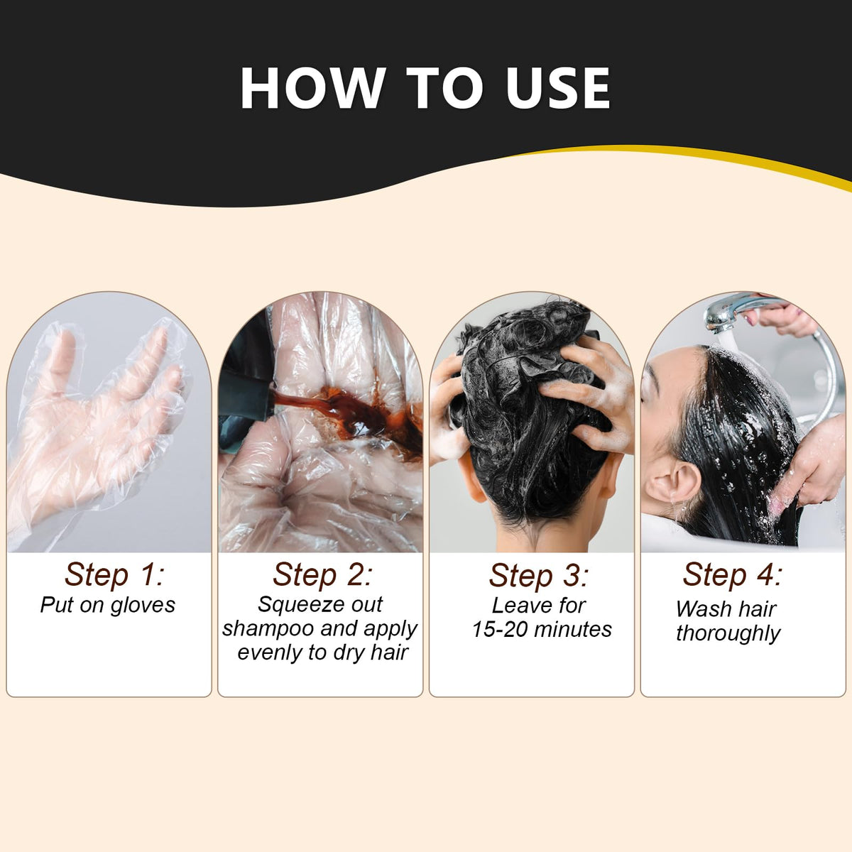 COSMTEK foam on hair during massage showing coverage and conditioning benefit
