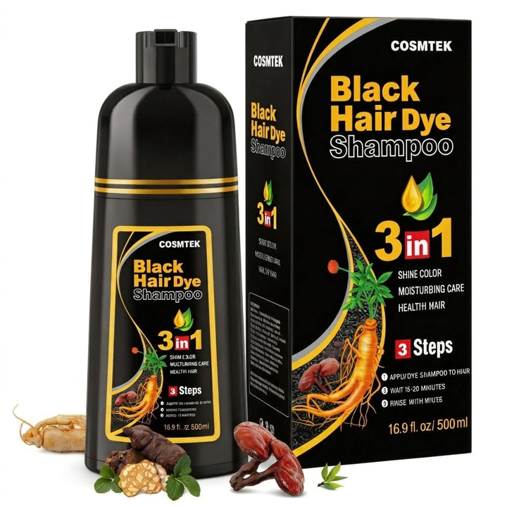 COSMTEK front bottle image showing packaging and quick black color benefit