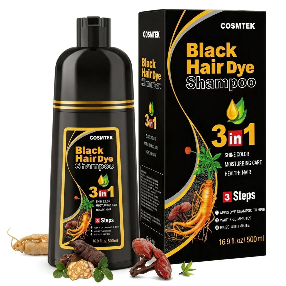 COSMTEK front bottle image showing packaging and quick black color benefit