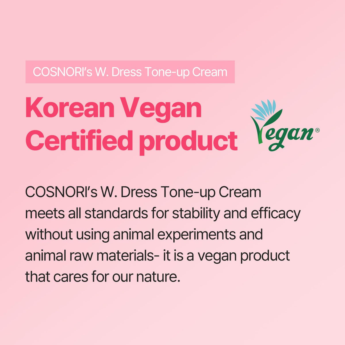 COSNORI cream applied on hand illustrating easy blending advantage