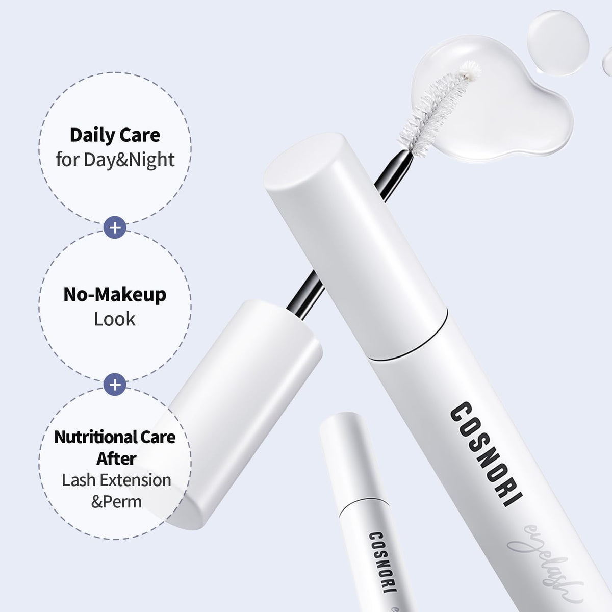 COSNORI application demo on upper lash line for easy nightly use