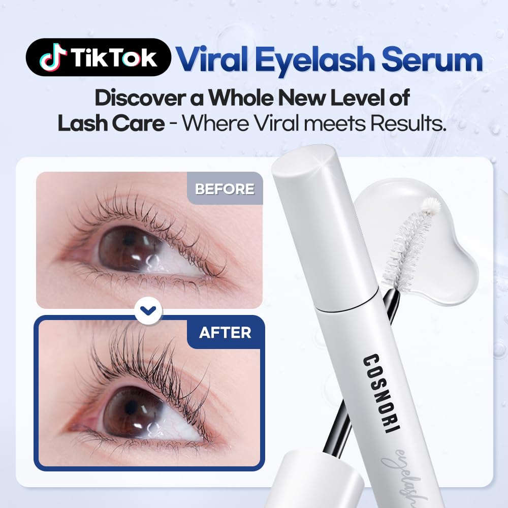 COSNORI clear serum texture close-up showing lightweight hydration