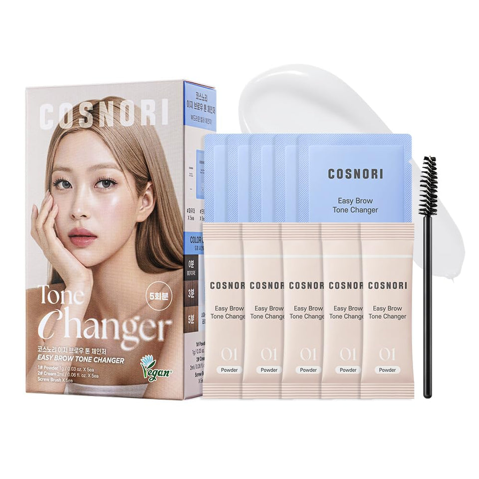 COSNORI front packaging showing kit contents and five applications benefit