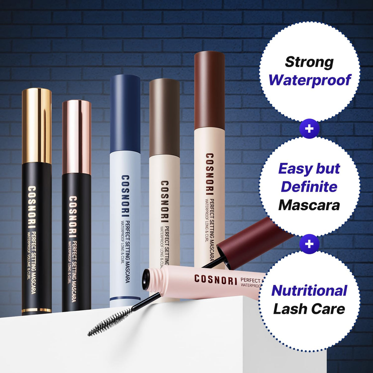 COSNORI slim C-curl wand closeup enabling precise lash coating