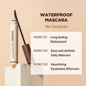 COSNORI texture swatch of Cozy Brown on skin demonstrating natural color