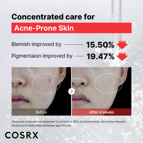 COSRX bottle held in hand to show 0.67 fl oz scale and travel-friendly convenience