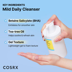 COSRX 400ml bottle in hand showing large size and value