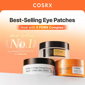 Model applying COSRX patch under eye demonstrating quick ten-minute treatment
