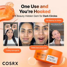 COSRX open tray with hydrogel patches and visible serum for easy application