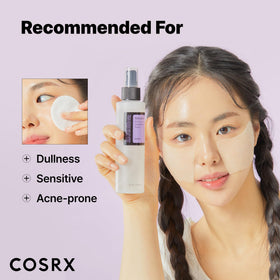 COSRX saturated cotton pad used as a toner mask for hydration
