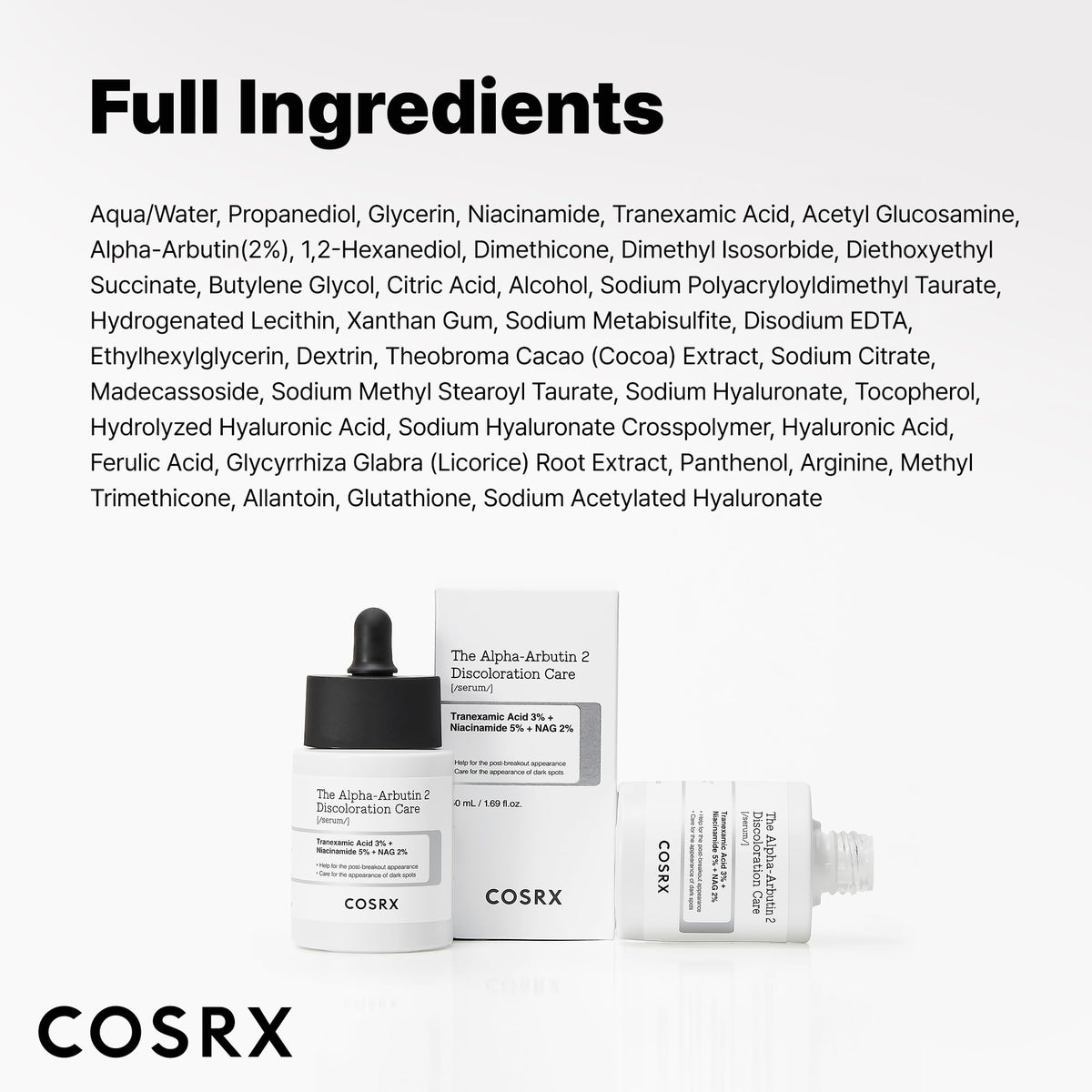 COSRX bottle on bathroom counter in routine scene showing daily use benefit