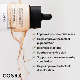 COSRX serum texture spread showing lightweight, non-sticky finish and hydration