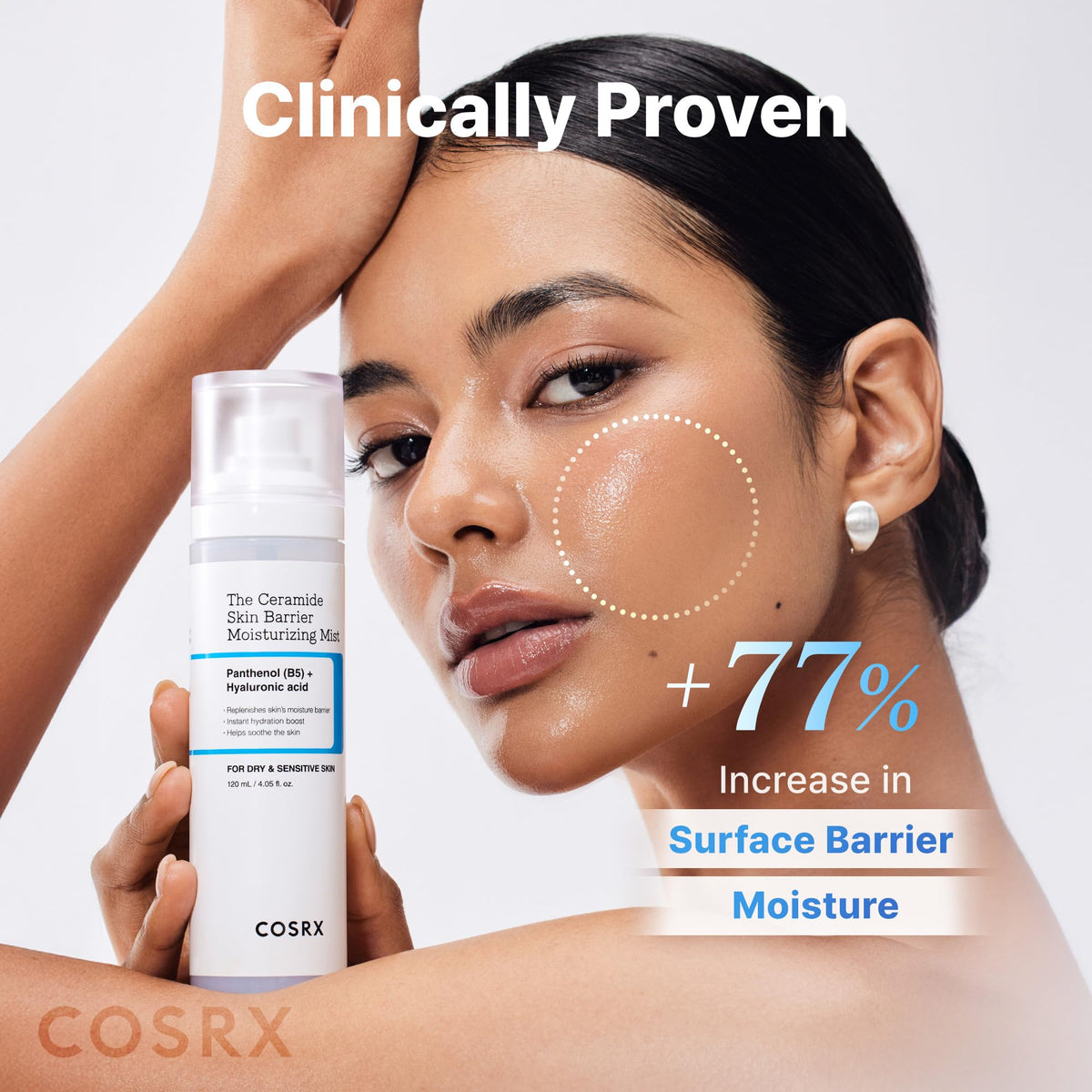 COSRX milky serum texture pouring to show hydrating, non-sticky feel