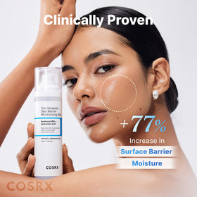 COSRX milky serum texture pouring to show hydrating, non-sticky feel