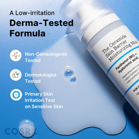 COSRX close-up of ultra-fine spray mist providing even hydration
