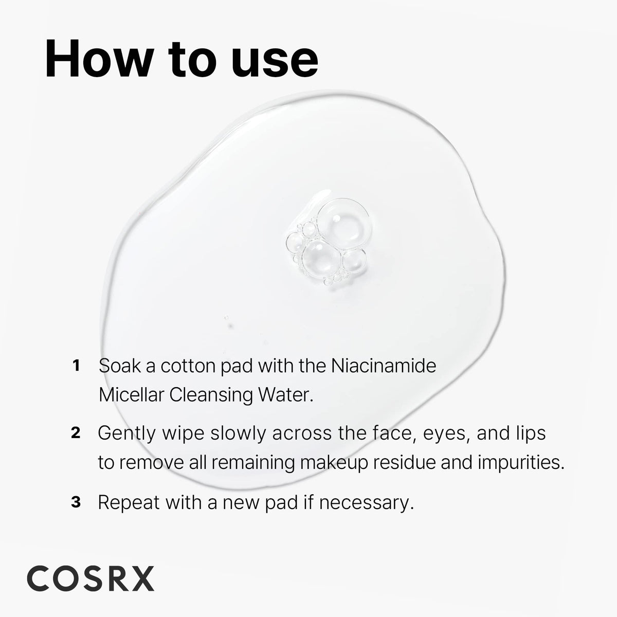 COSRX bottle staged on bathroom counter in routine, convenient daily use