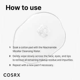 COSRX bottle staged on bathroom counter in routine, convenient daily use