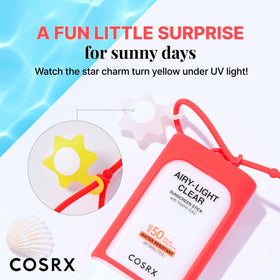 COSRX duo on beach towel representing sun protection during outdoor activities