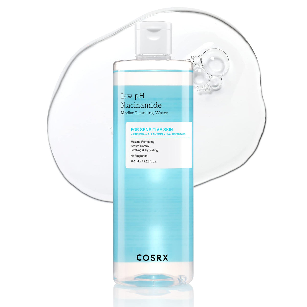 COSRX bottle front label showing product name and volume, clear and informative