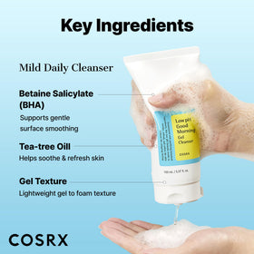 COSRX bottle beside skincare items showing routine compatibility benefit