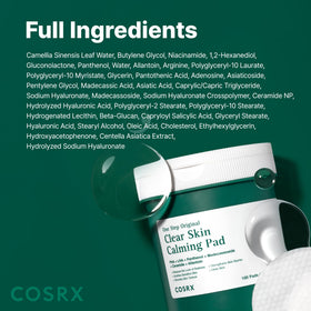 COSRX open tub with pads revealed showing how product is stored