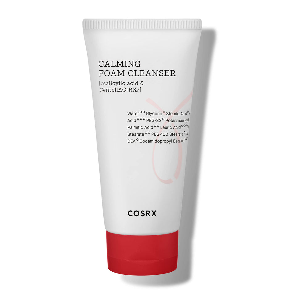 COSRX front packaging showing cleanser tube and ingredient callout for clarity