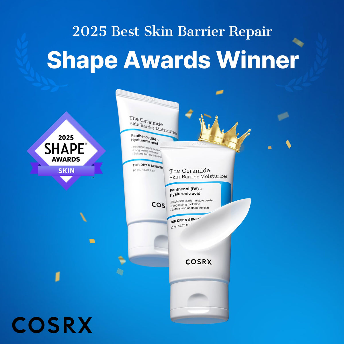 COSRX open jar showing creamy texture and gliding finish to demonstrate spreadability