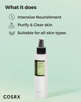 COSRX toner mist texture on hand demonstrating lightweight, non-sticky hydration