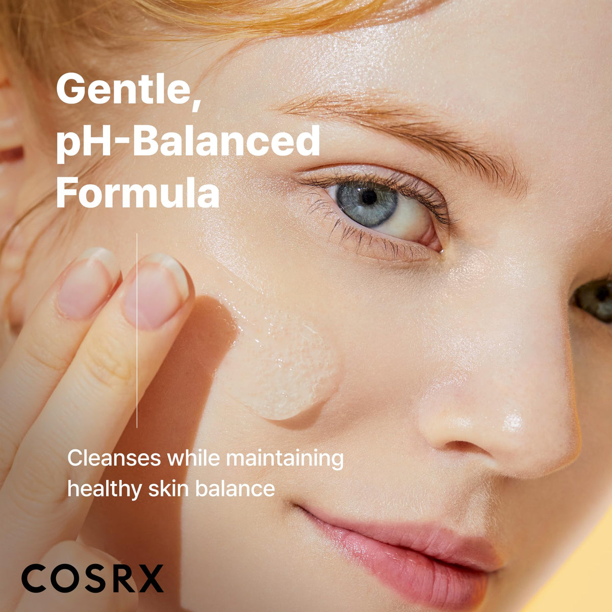 COSRX 150ml size comparison next to a hand showing travel-friendly capacity
